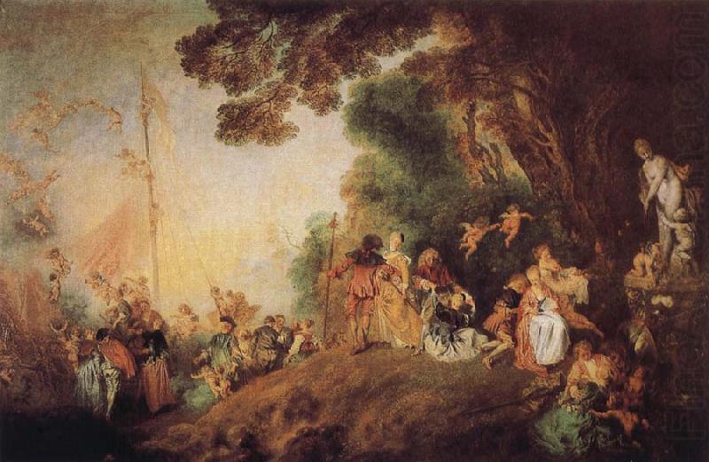 Jean-Antoine Watteau Pilgrimage to Cythera china oil painting image